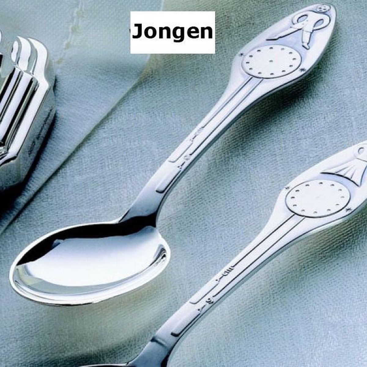 ROBBE & BERKING - Geboortelepel 925 - Geboortelepel Jongen zilver