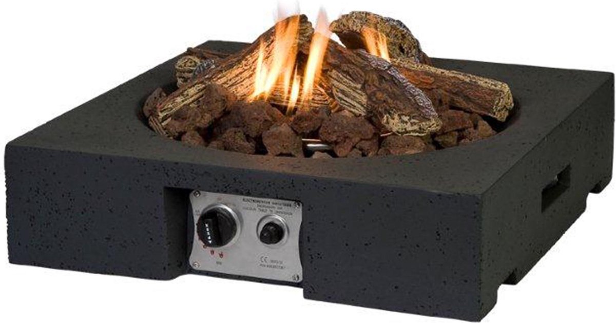 HAPPY COCOONING VUURTAFEL TABLE TOP VIERKANT ZWART