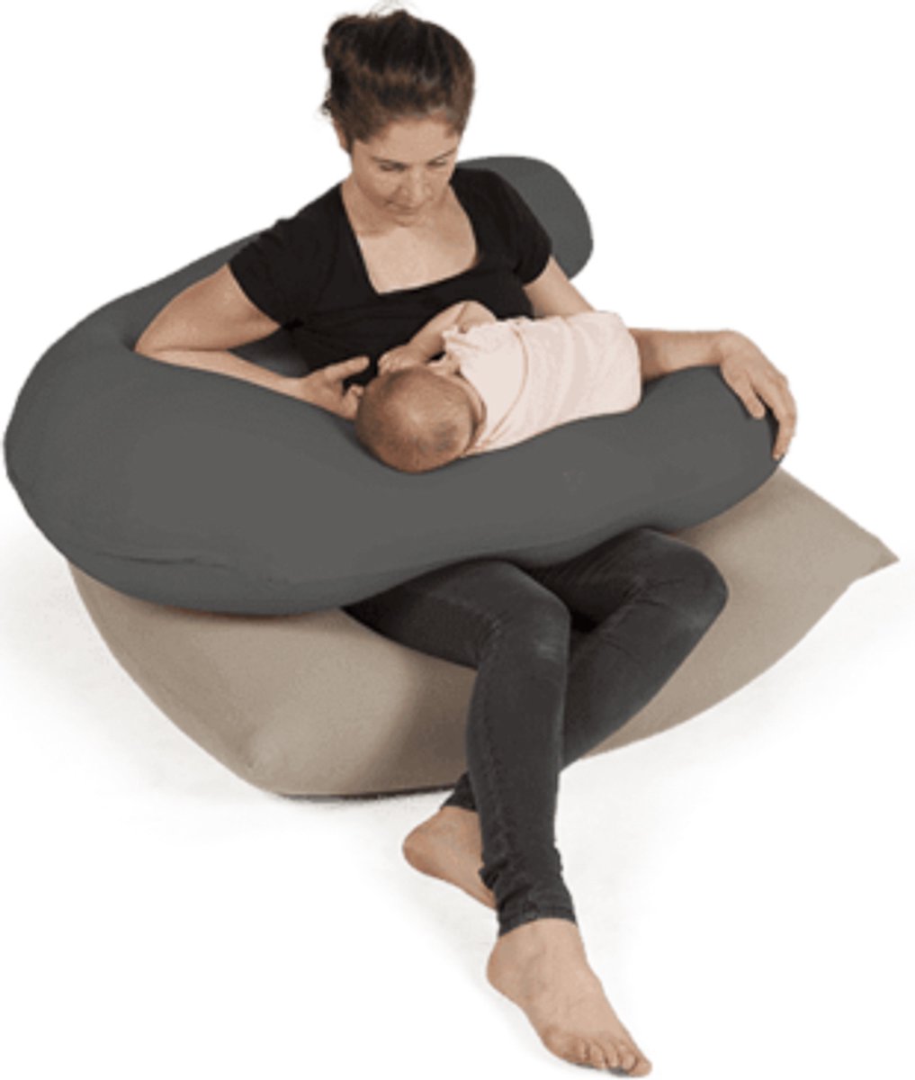 Terapy Uli voedingskussen - Donkergrijs | 100cm x 80cm x 30cm
