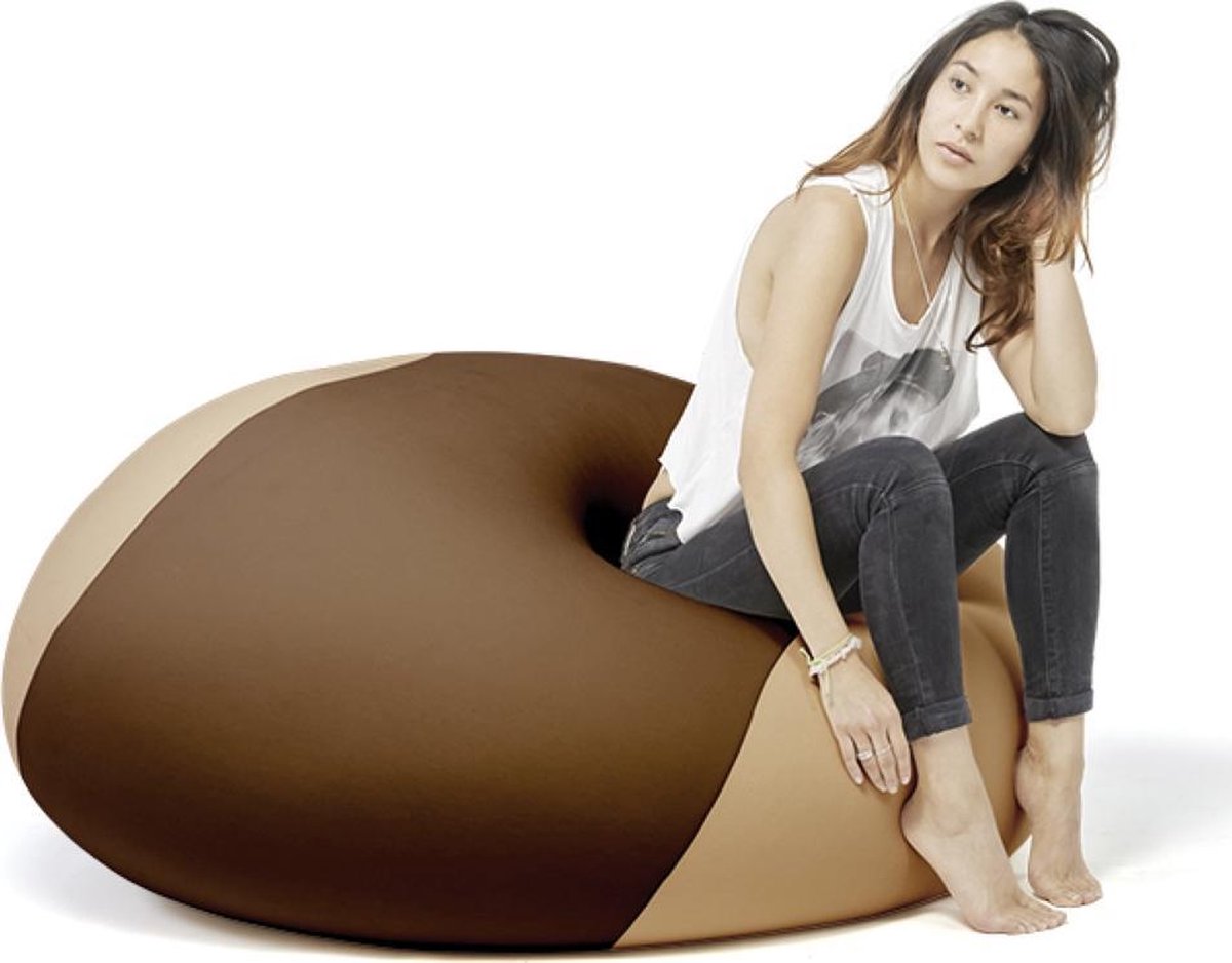 Terapy Ollie zitzak - Bruin + Zand | 65cm x 65cm x 65cm