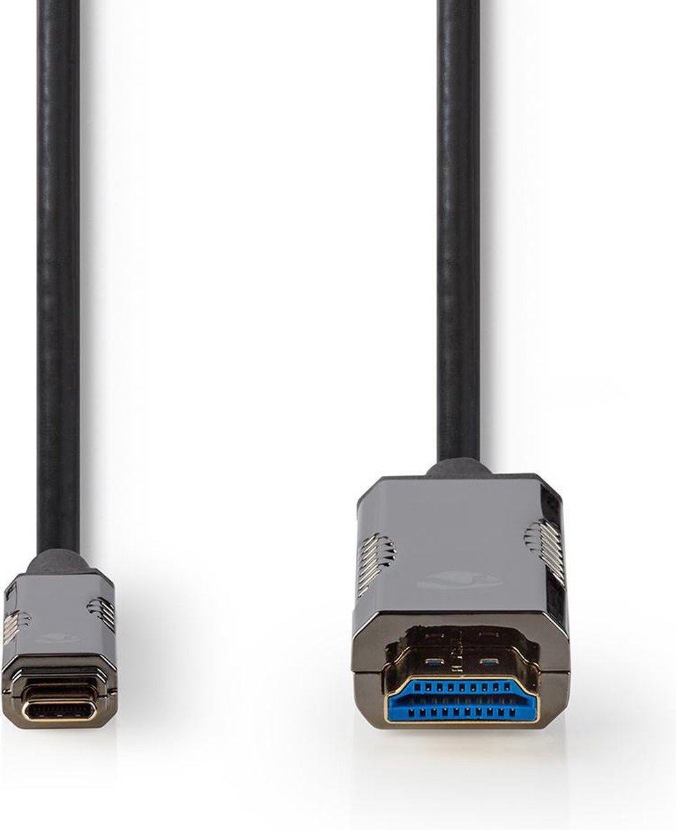 Nedis CCBG6410BK500 Usb Type-c™ Naar Hdmi™-kabel Aoc Type-c™ Male - Hdmi™-connector 50.0 M Zwart