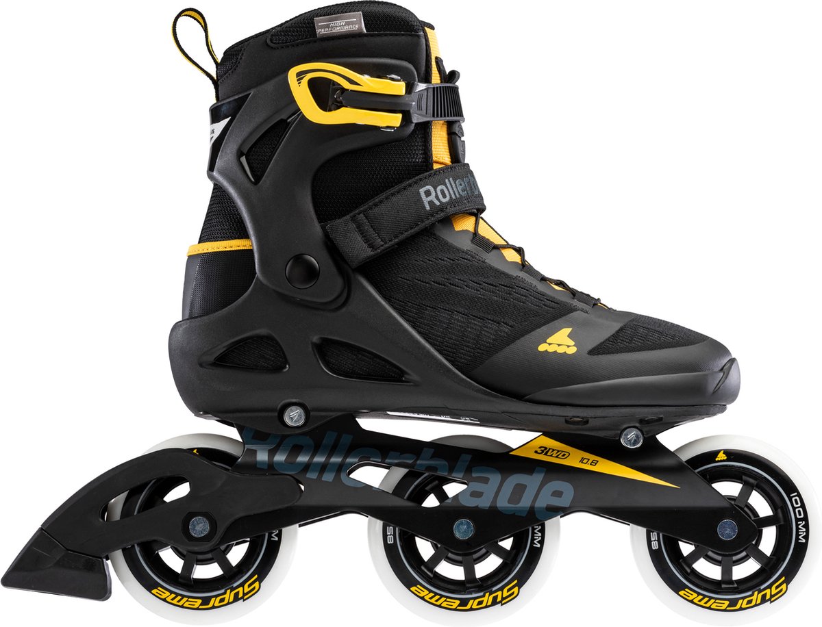 Macroblade 100 3WD Black Saffron Yellow - Fitness Tour skates
