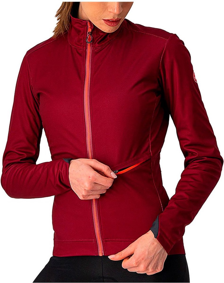 Castelli GO fietsjack fietsjack rood dames M