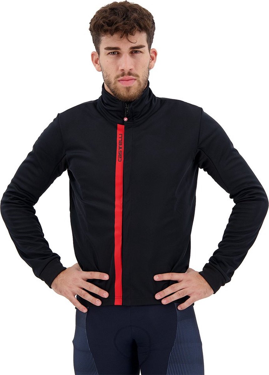 Castelli Entrata lange mouw fietsjack zwart/rood heren M