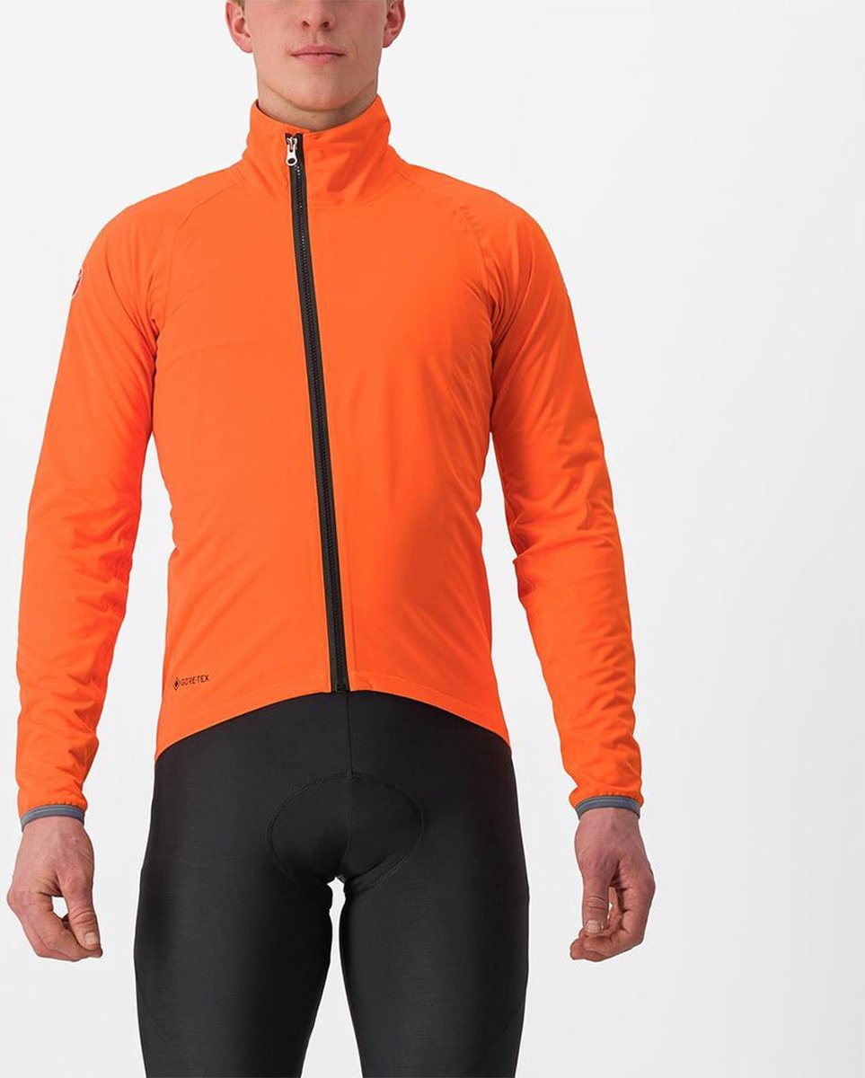 Castelli Gavia Lite fietsjack lange mouw oranje heren M