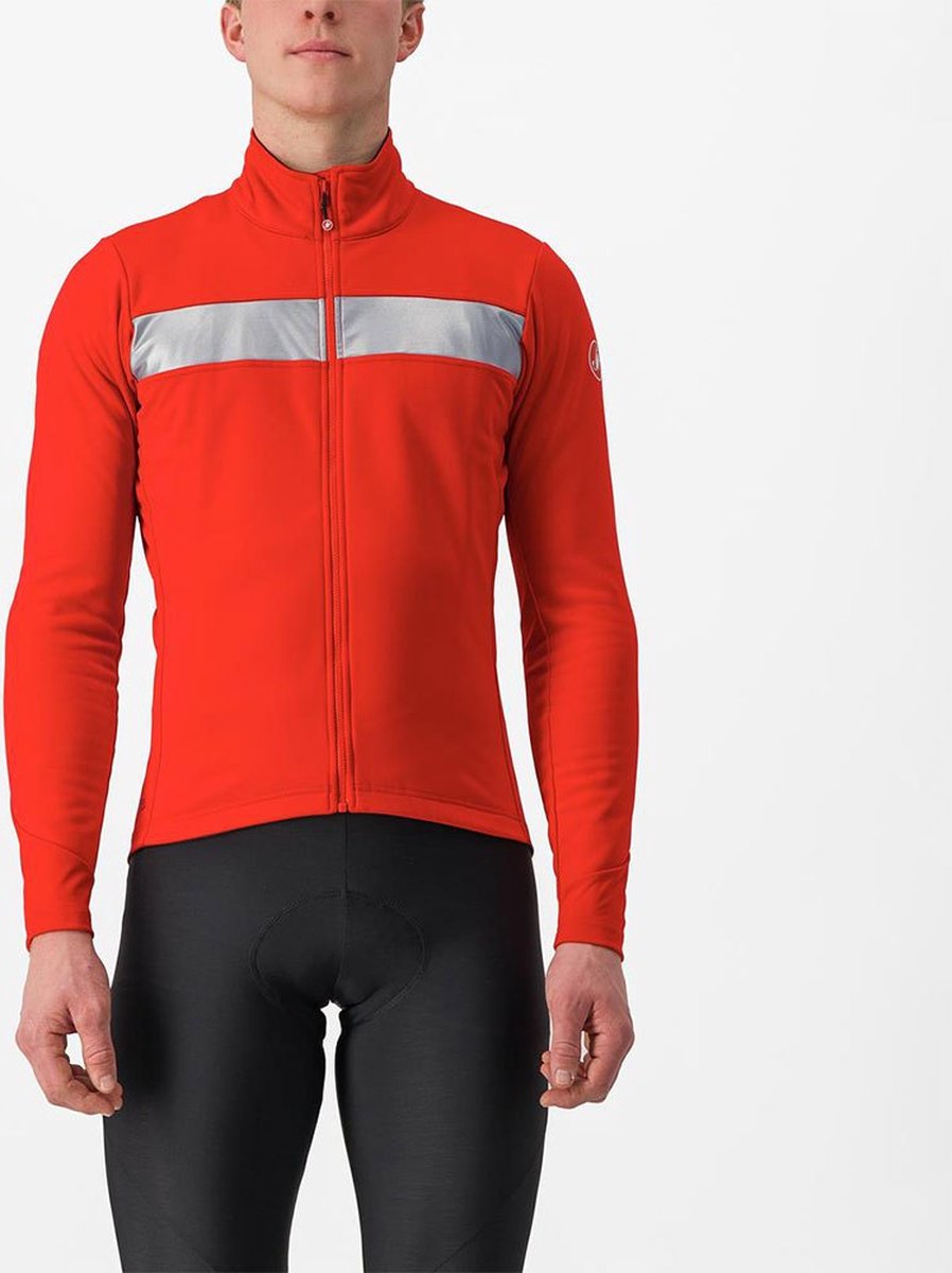 Castelli Raddoppia 3 fietsjack rood/zilver heren M