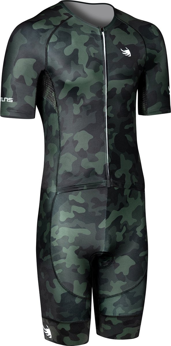 BTTLNS Typhon 2.0 CAMOU trisuit korte mouw Honorous Dark Green heren XL