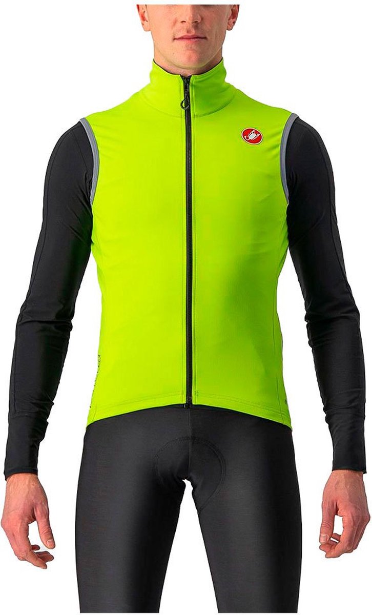 Castelli Perfetto RoS 2 mouwloos fietsvest groen/geel heren S