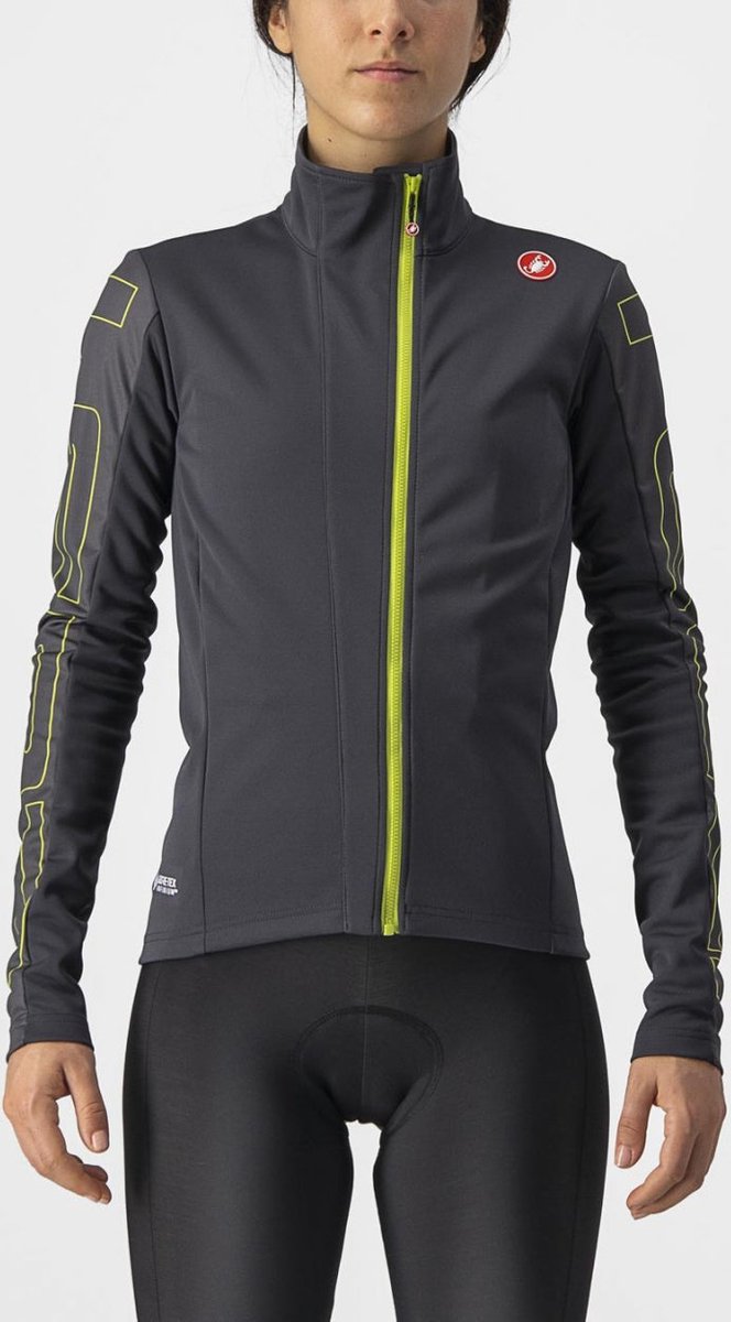 Castelli Transition 2 fietsjack lange mouw grijs dames L