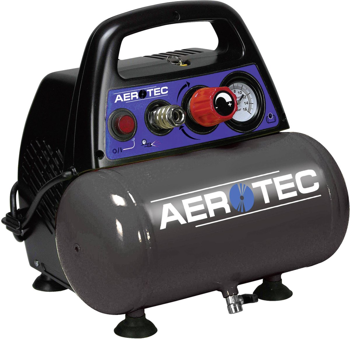 Aerotec Compressor | 200 l/min 8 bar | 1,1 kW 230 V 50 Hz | 6 l | 1 stuk - 200664 200664