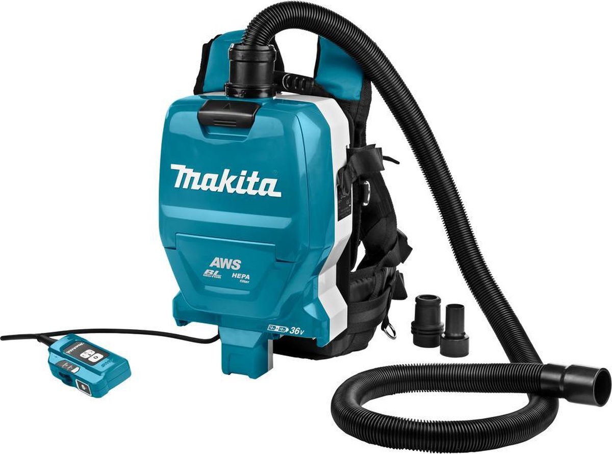 Makita DVC265ZXU Ruggedragen Stofzuiger AWS 2x 18v | zonder accu's en lader - DVC265ZXU