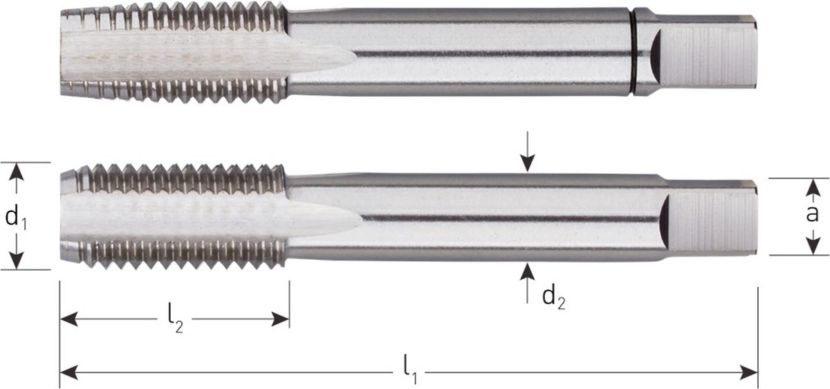 Rotec HSS Handtappenset MF 27x1,50 stel à 2 stuks - 3052715