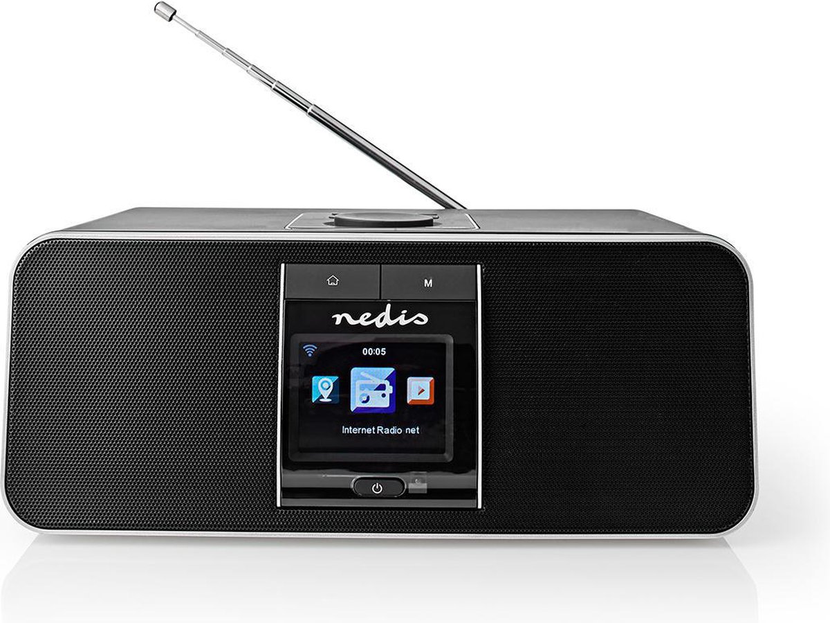 Nedis RDIN5005BK Internetradio 42 W Dab+ Fm Bluetooth® Afstandsbediening Zwart/zilver