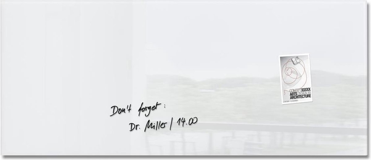 Sigel SI-GL241 Glasmagneetbord Artverum 1300x550x15mm Superwit