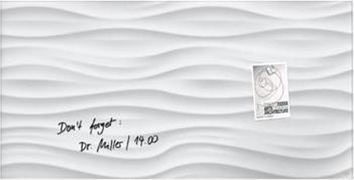 Sigel SI-GL260 Glasmagneetbord Artverum 910x460x15mm White Wave