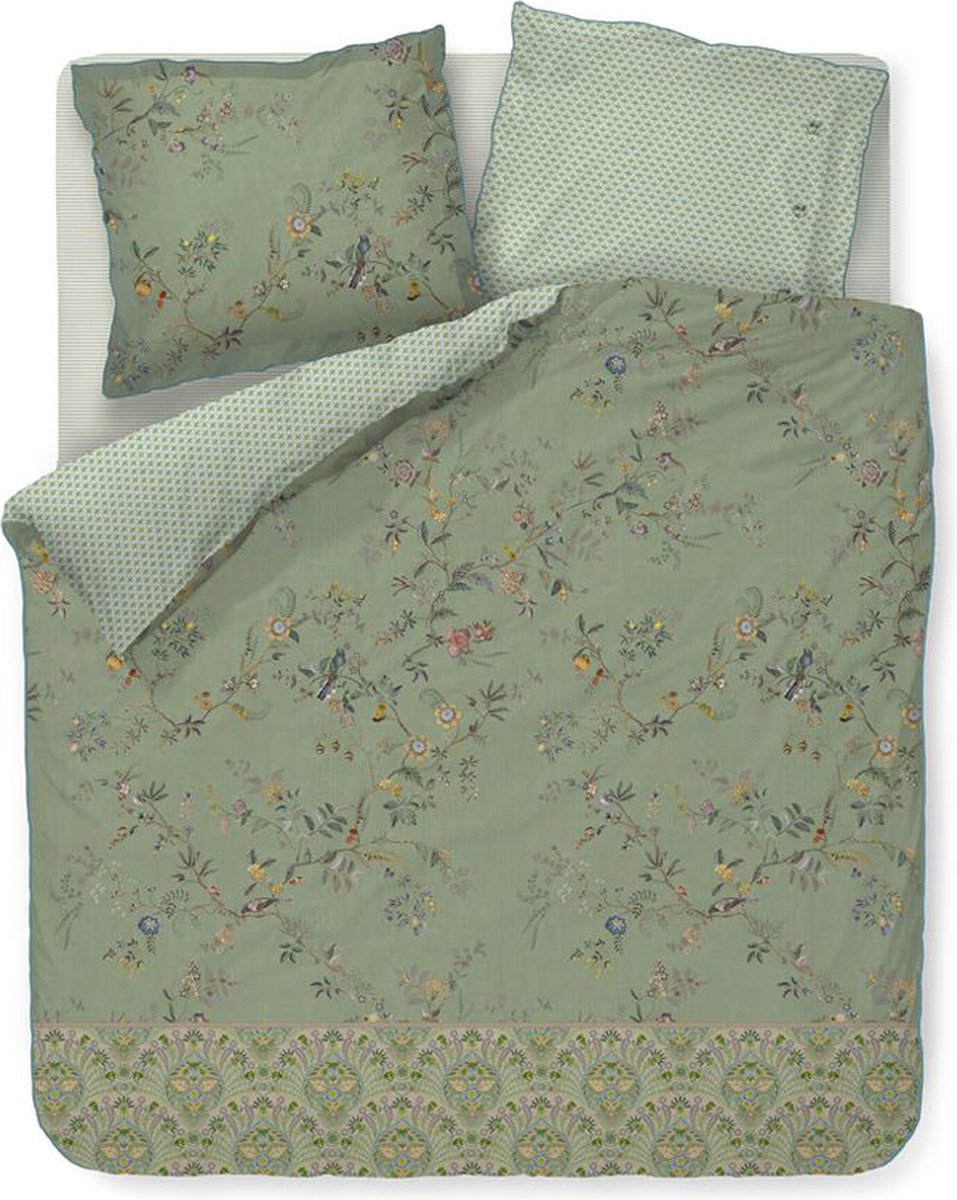 Pip Studio Amor De Dios Dekbedovertrek 200 x 200/220 cm - Groen