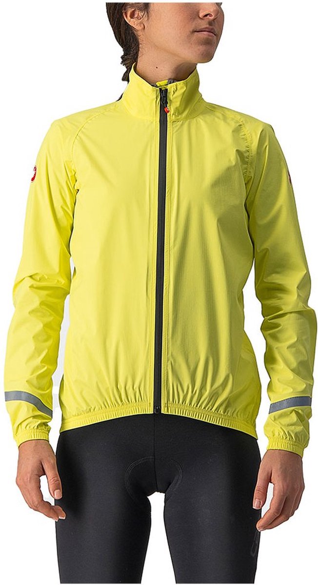 Castelli Emergency 2 regenjack lange mouw geel dames M