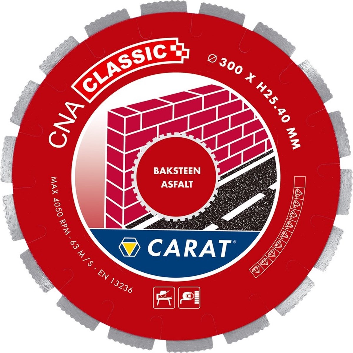 Carat DIAMANTZAAG BAKSTEEN Ø350x25,40MM, CNA CLASSIC - CNAC350400 - CNAC350400