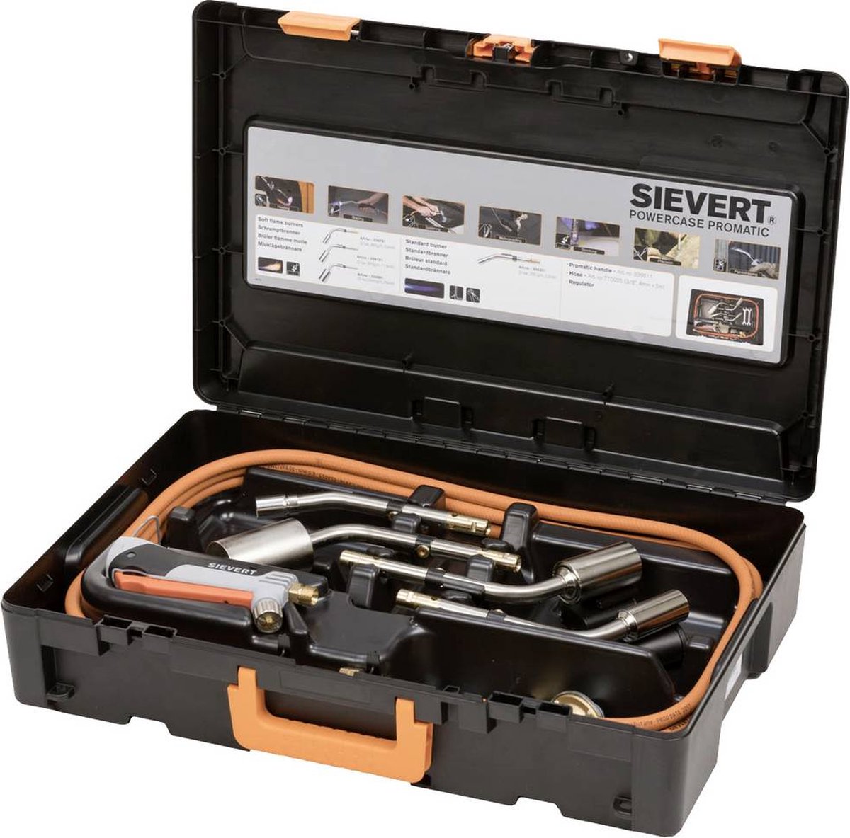 Sievert Krimpbranderset | in kunststof koffer | 9-delig | propaan | 1 stuk - 721512 721512