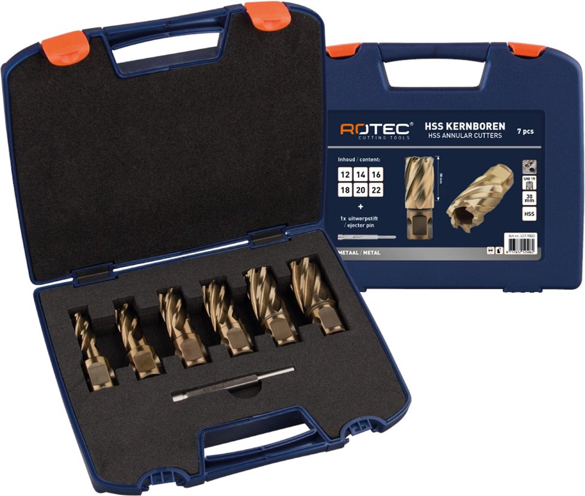 Rotec HSS-XE Kernborenset GOLD-LINE '537', UNI 19, 7-dlg, ø12-22 - 5379000 - 537.9000