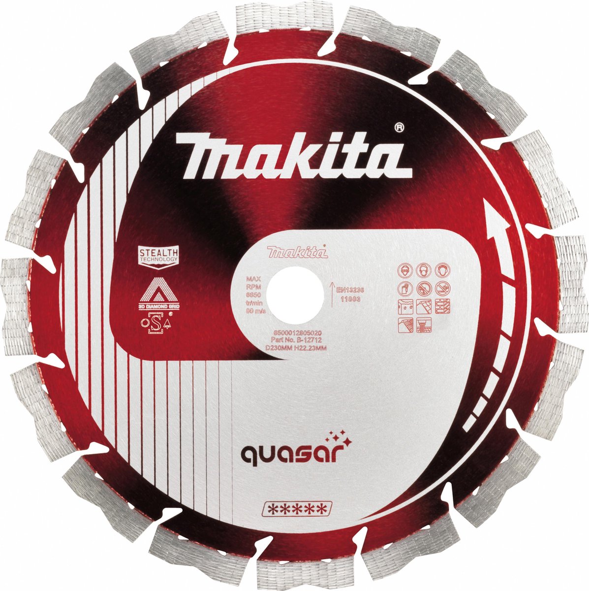 Makita Accessoires Diamantschijf 230x22,2mm Rood - B-12712