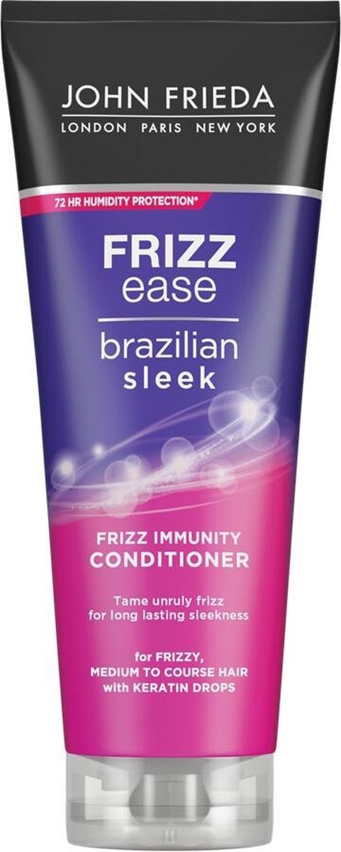 24x John Frieda Frizz Ease Brazilian Sleek Conditioner 250 ml