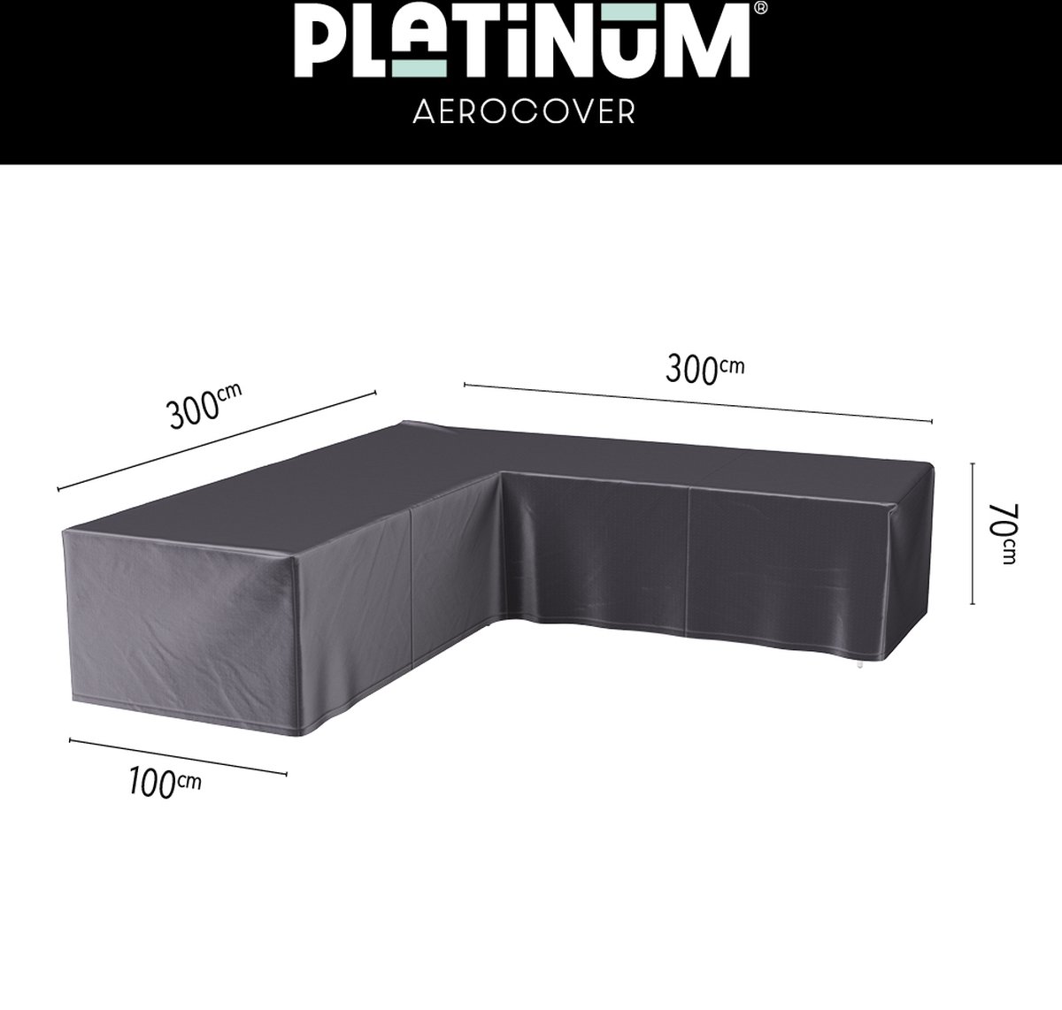 Loungesethoes hoek L-vorm 300x300x100x70cm - AeroCover