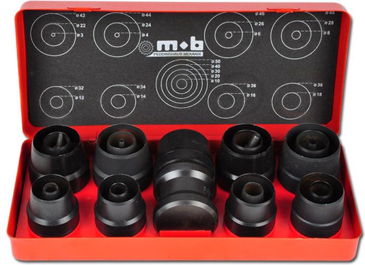 Peddinghaus Holpijpset even 3-50 met houder - 8004509001 - 8004509001