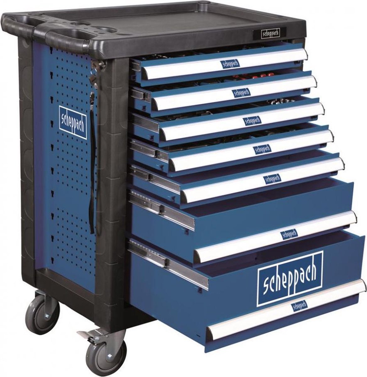 Scheppach TW1000 Gevulde gereedschapswagen met 7 lades - 263-dlg - 5909304900