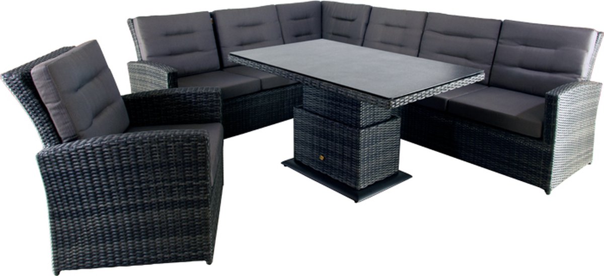 Dining hoekset San Bernardino Raisin Black - Oosterik Home