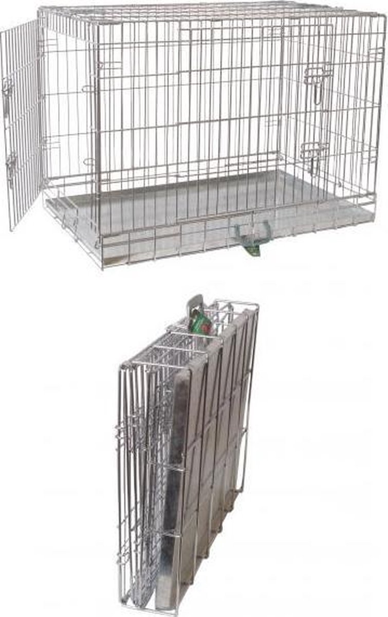 Draadkooi 2-deurs verzinkt nr. 4 106x69x79 cm - Gebr. de Boon