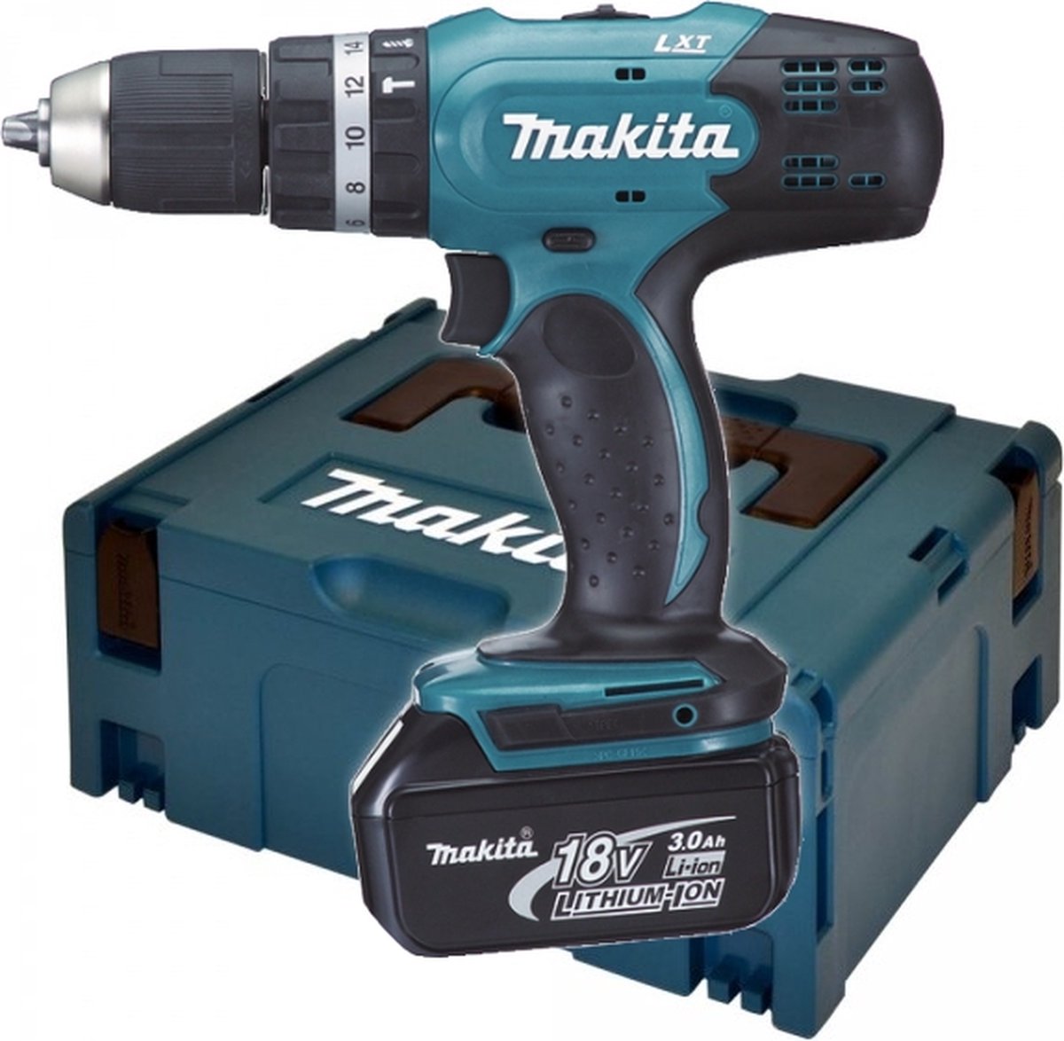 Makita DHP453RFJ 18v 3.0Ah Li-ion klopboormachine | 2 accu's