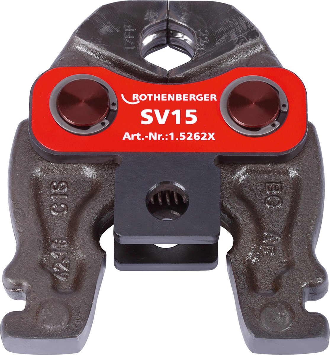 Rothenberger Werkstukklem | 19 kN nominale wijdte 15 mm | metaal / non-ferrometaal | passend voor ROMAX compact | 1 stuk - 015262X 015262X