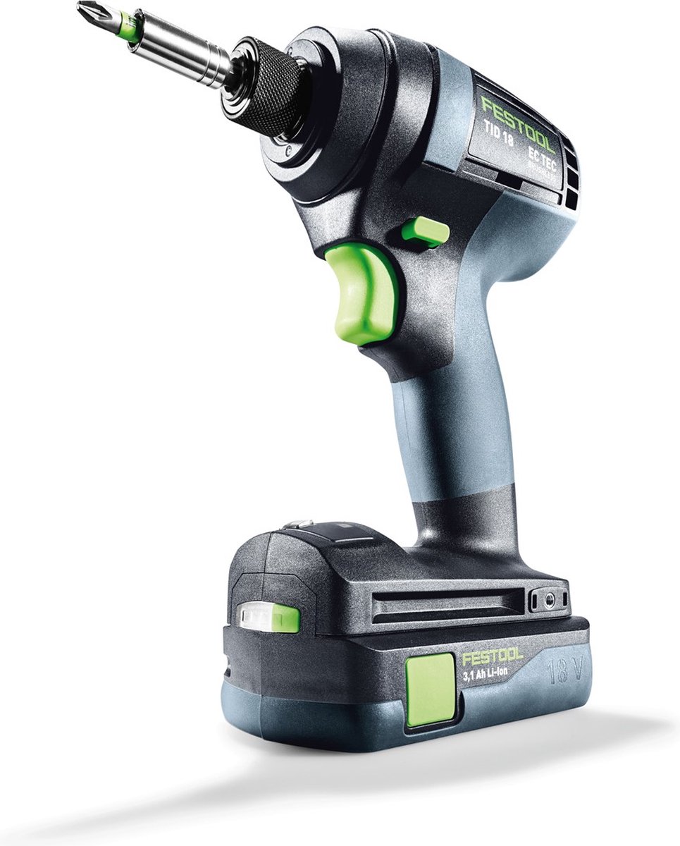 Festool TID 18 C3,1-Plus 18V Li-Ion Accu Slagschroevendraaier Set (2x 3,1Ah) In Systainer - 180Nm - 8x220mm - Koolborstelloos