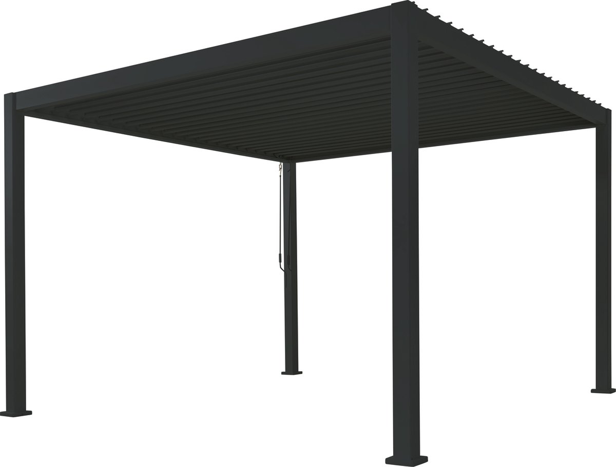 Overkapping vierkant L Rota 360 cm x 360 cm Matt royal grey - Suns
