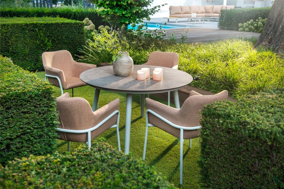 Take dining chair aluminium salix/terracotta - Yoi