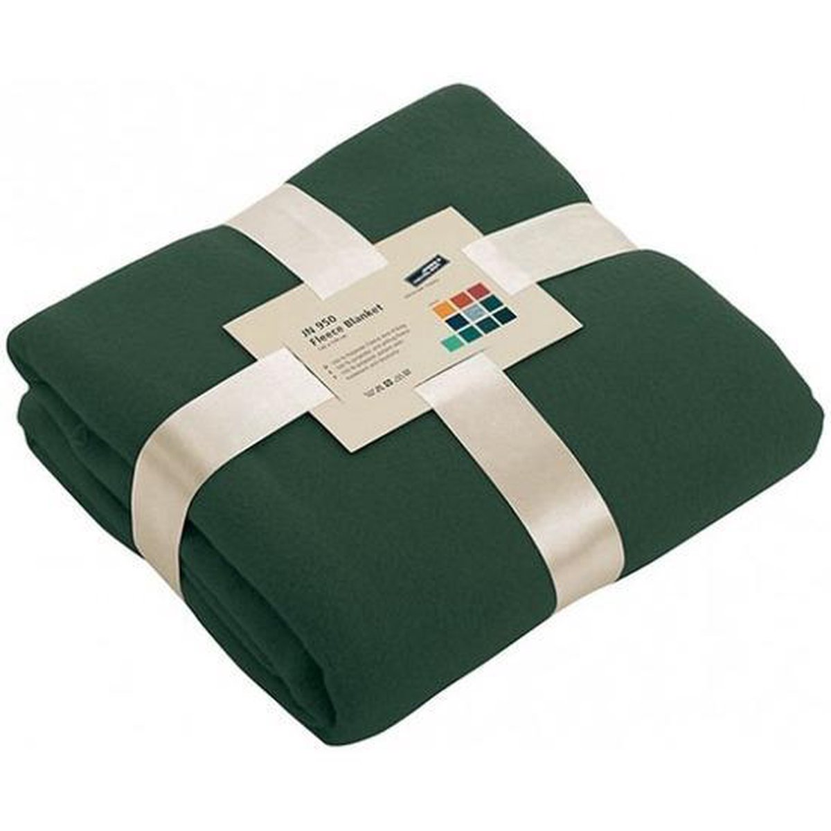 15x Fleece dekens/plaids donkergroen 130 x 170 cm -