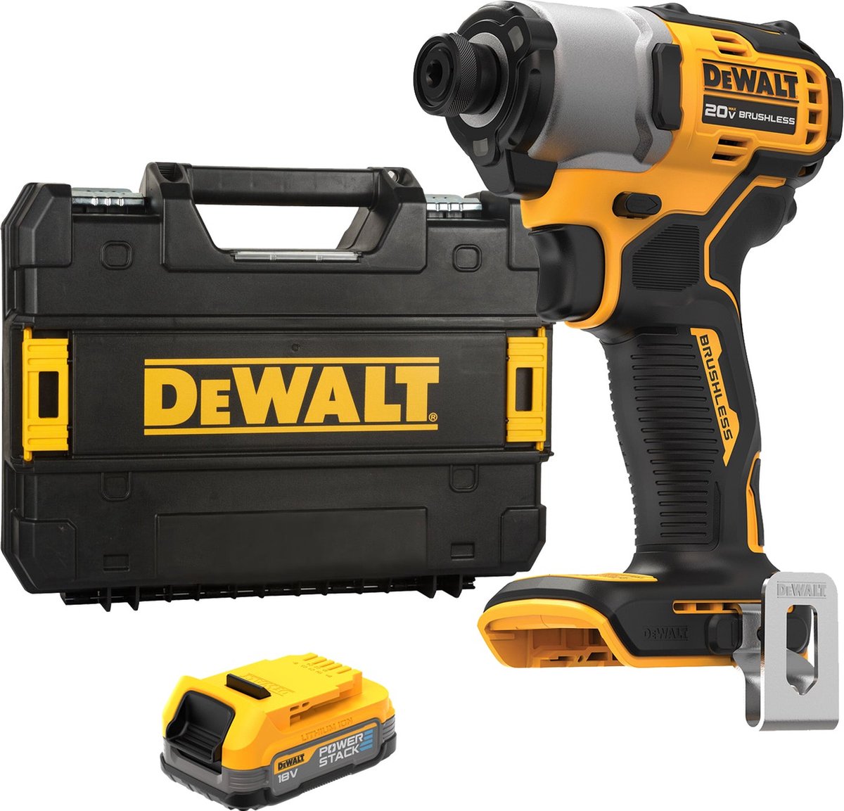 DeWalt DCF840E1T Accu Slagschroevendraaier | 1/4" | 18V XR Powerstack | in TSTAK - DCF840E1T-XJ