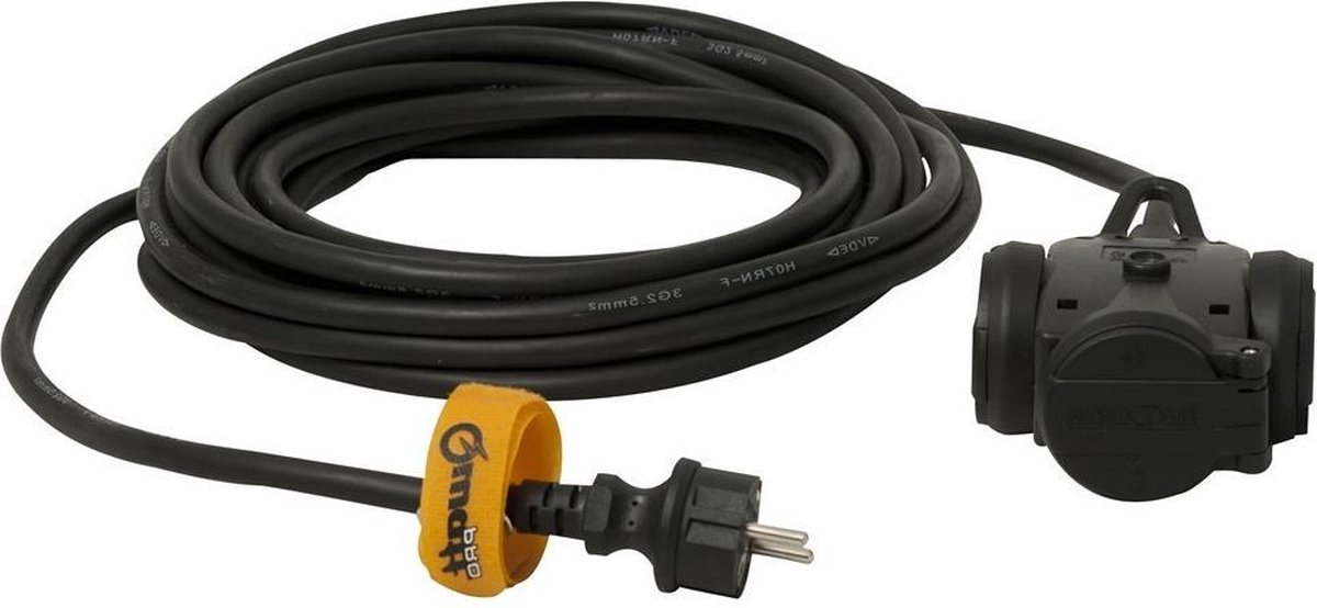 QwattPro Hangkoppeling 3xRA 10m 3G1,5 H07RN-F - 2571002 - 2571002