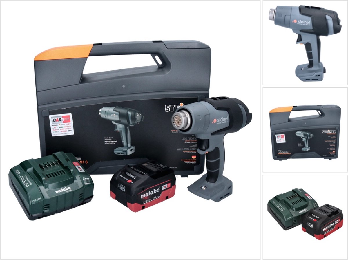 Steinel Accu Heteluchtpistool MH3 KF accu en lader - 066604 066604