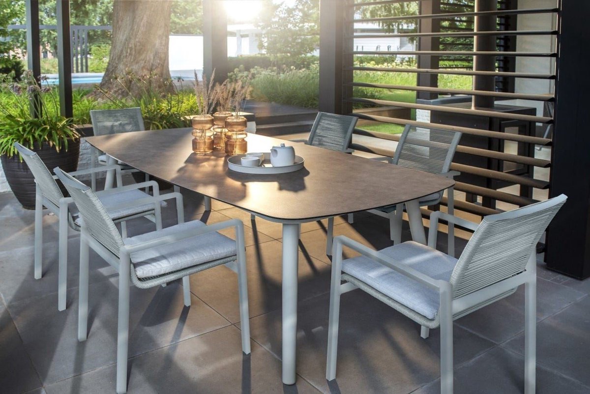 Ishi stackable dining chair aluminium salix/rope salix 2023 - Yoi