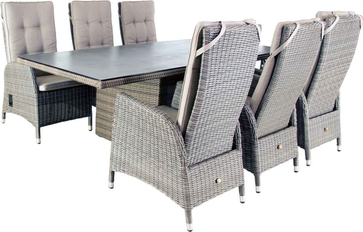Dining set Santa Cruz Coffee Brown - Oosterik Home