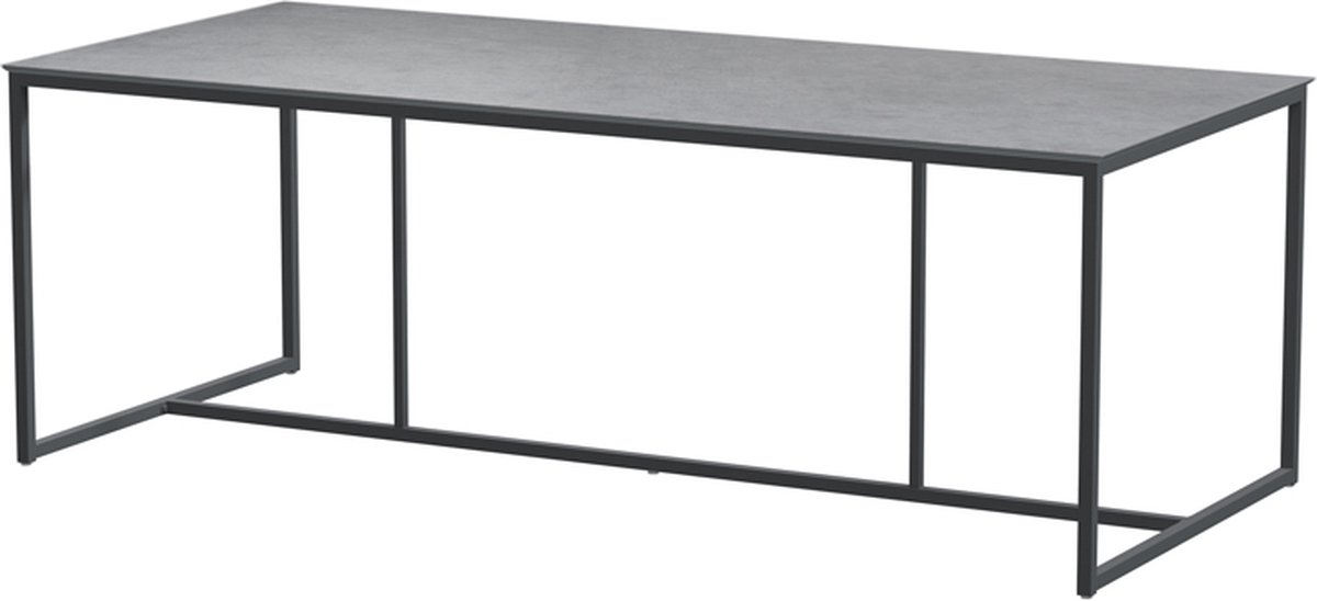 Quatro Tafelframe Antracite met HPL Light Grey tafelblad 220 x 95 cm - 4SO