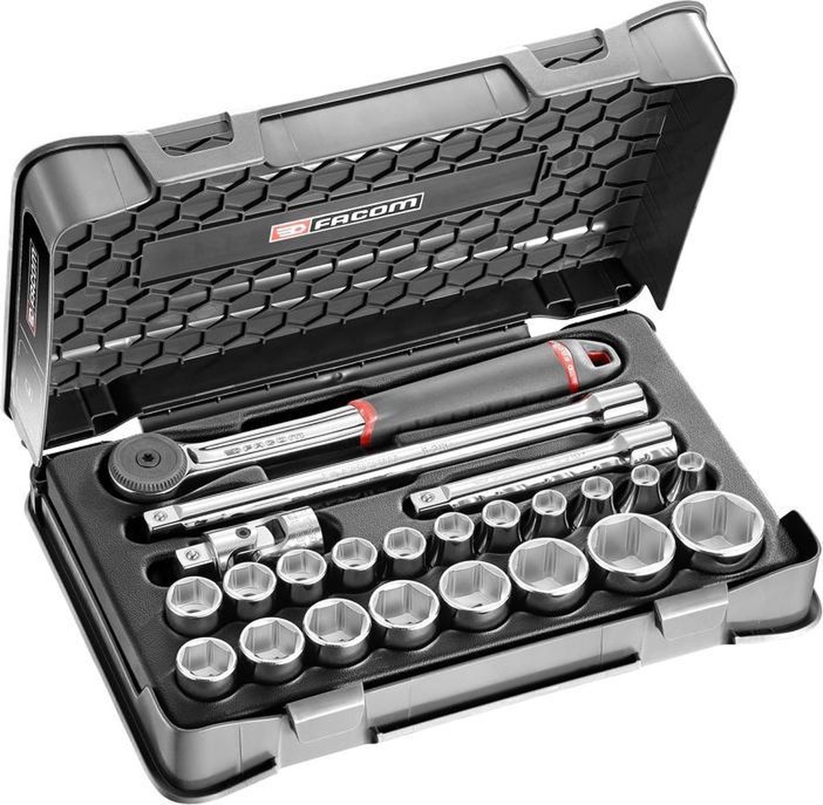 Facom doppendoos 1/2” 6-kant l3 - S.161-3P6PB