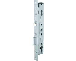 ABLOY EL460 Paniekdeurslot | enkelzijdig krukgestuurd | zelfvergrendelend | DM30mm | PC92mm | voorplaat RVS 24x300mm rechthoekig | 12/24V DC | DR