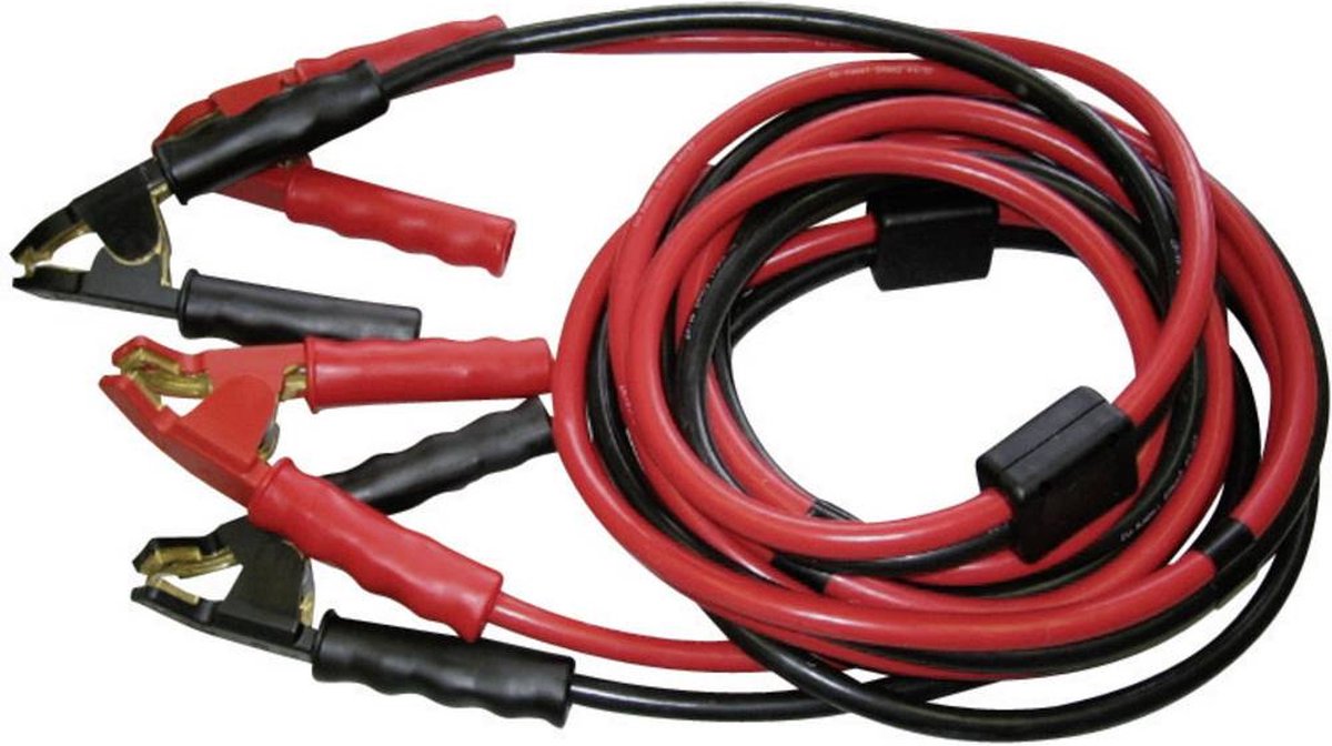 SET® TS 700 Startkabels 50 mm² Koper 7.00 m Met geïsoleerde accuklemmen, Met haakse, messing klemmen
