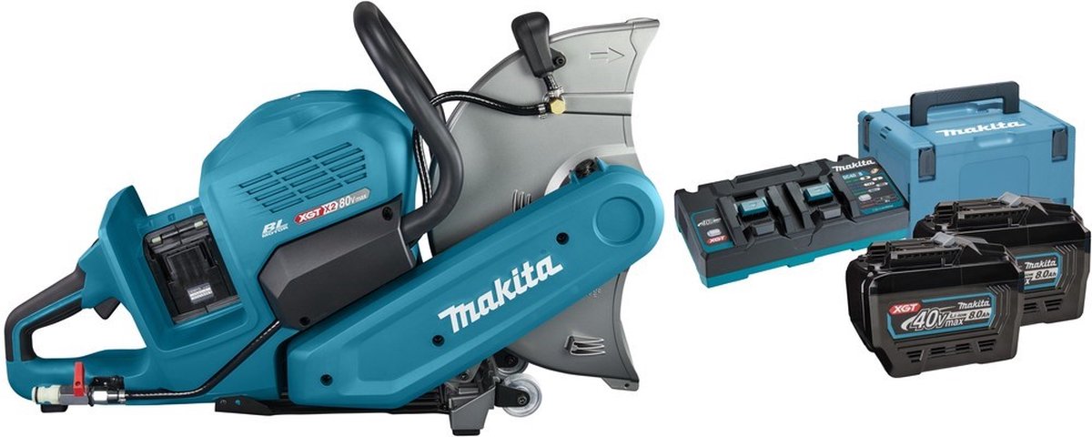 Makita CE001GL204 | XGT 2x40V Max Doorslijper | 355 mm | 8,0 Ah (2 st) | duo snellader | in doos/Mbox CE001GL204