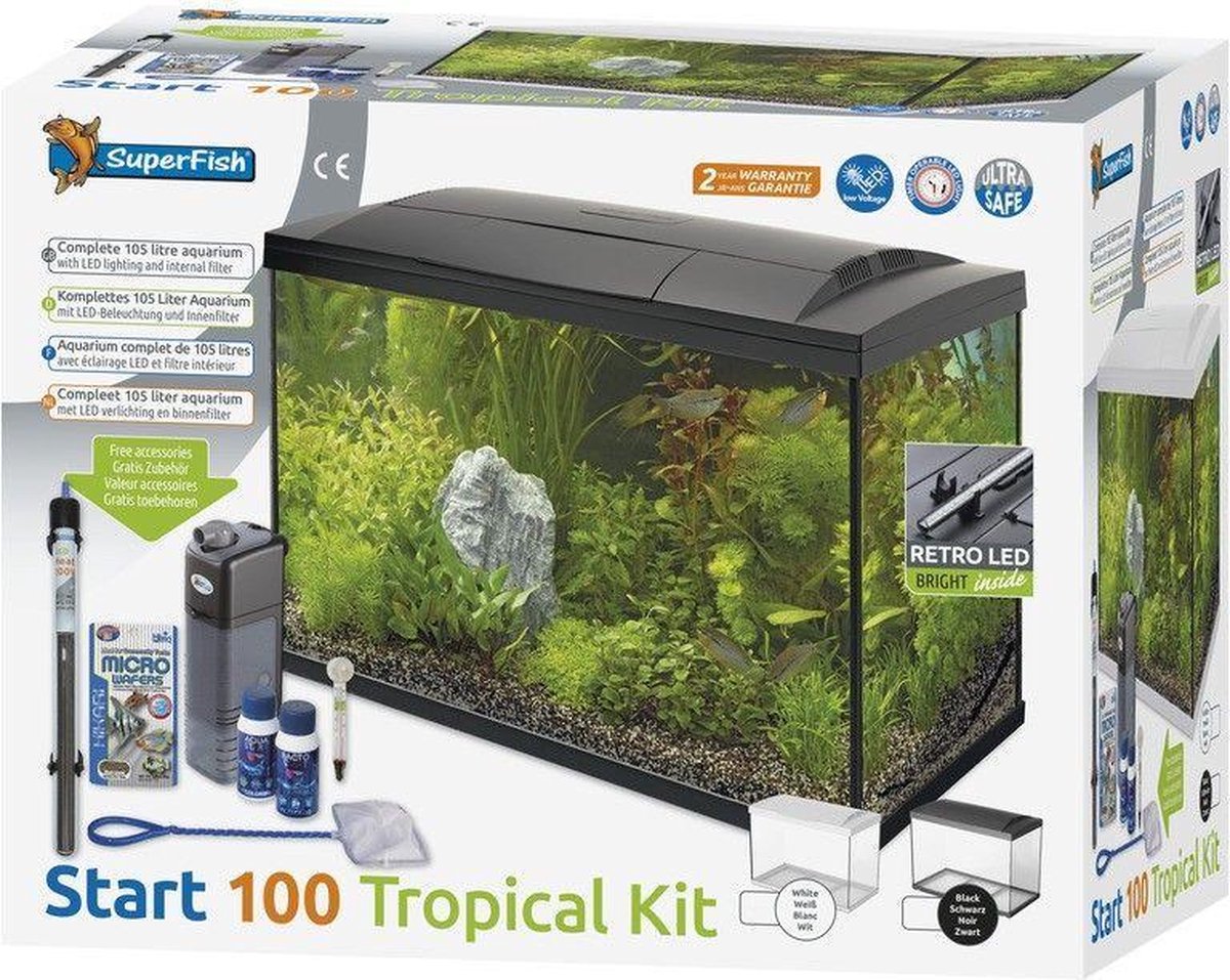 SuperFish Aquarium start 100 tropical kit wit - SuperFish