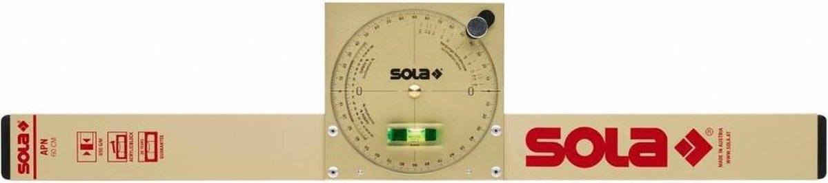 Sola Hellingwaterpas APN60, 60cm 360gr met NP 121 goud en tas - 01480701 - 01480701