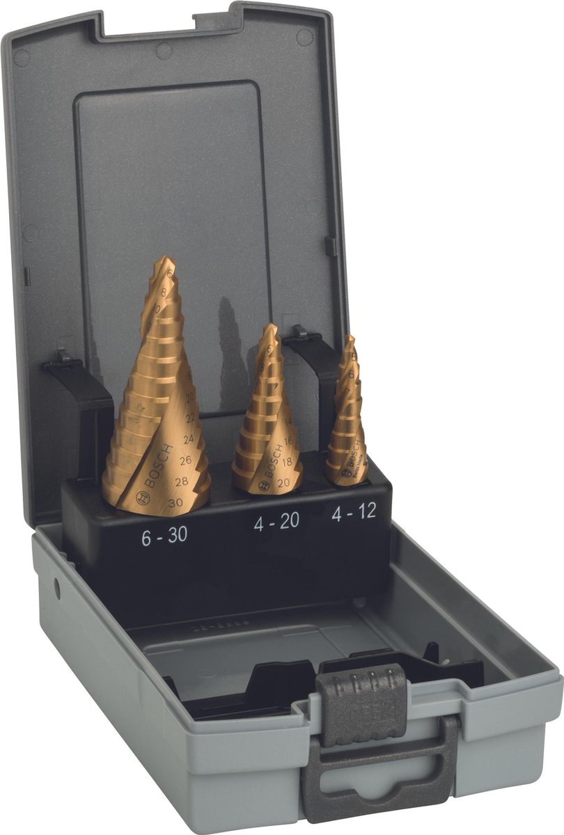 Bosch Accessoires 3-delige set trappenboren HSS-TiN 1st - 2608587432